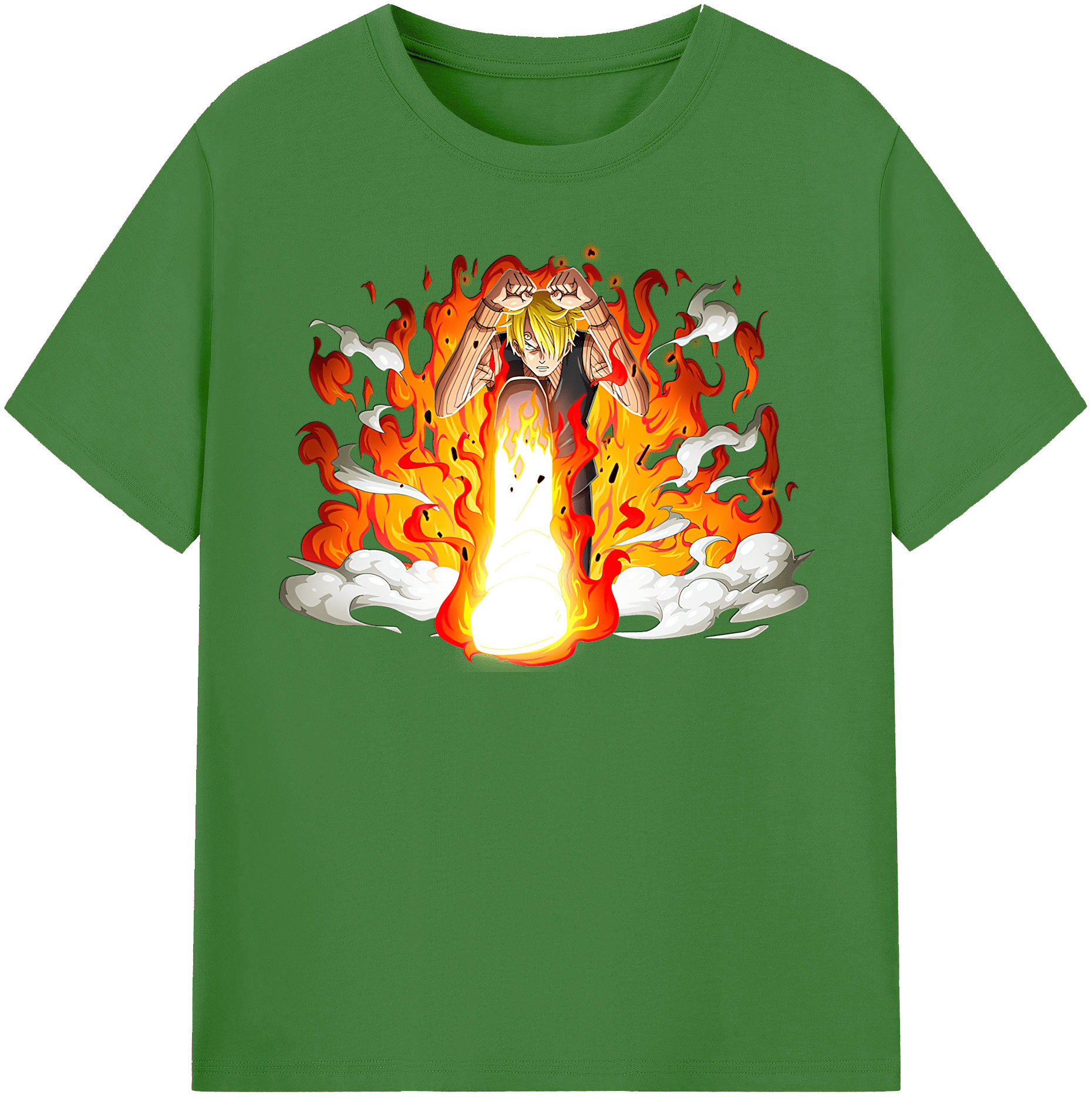 （画像用） ワンピース サンジ ONE PIECE Sanji レディースカジュアルプリントTシャツ（綿100％）
